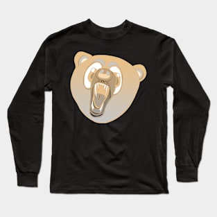 Beige Gradient Bear Long Sleeve T-Shirt